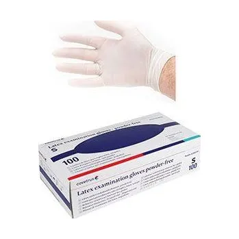 Vyšetřovací rukavice Rukavice nest.vyš.CVET latex S/100ks bez pudru, bílé