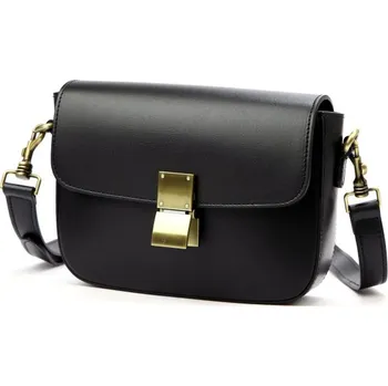 Kožená kabelka Luka 24-057 - černá