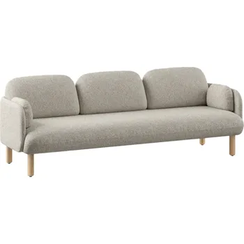 Pohovka Narbutas Béžovo-bílá bouclé trojmístná pohovka MYAMI 225 cm