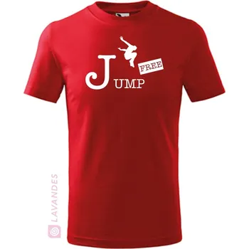 Chlapecké tričko Jump, dětské, červená, 110 (Dětské tričko na parkour)