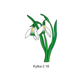 Informační tabulka Samolepky OZNAČENÍ TŘÍD - Kytičky č.18 8502-60