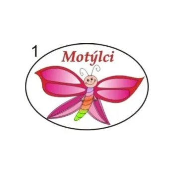 Informační tabulka Samolepky OZNAČENÍ TŘÍD - Motýlci č.1 8502-26