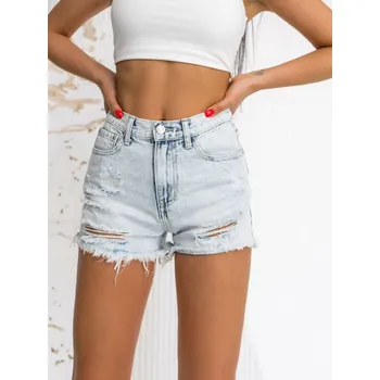 Dámské kraťasy Blankytné dámské džínové kraťasy Bolf JK811-1 - L