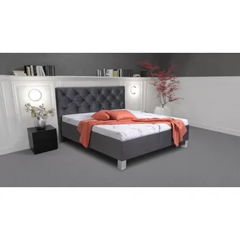 Postel Pohoda Čalouněná postel Jadranka 180x200 s matrací Miami Zvolte látku: asti 3, Barva nožiček: Dřevo Palisandr 15 cm