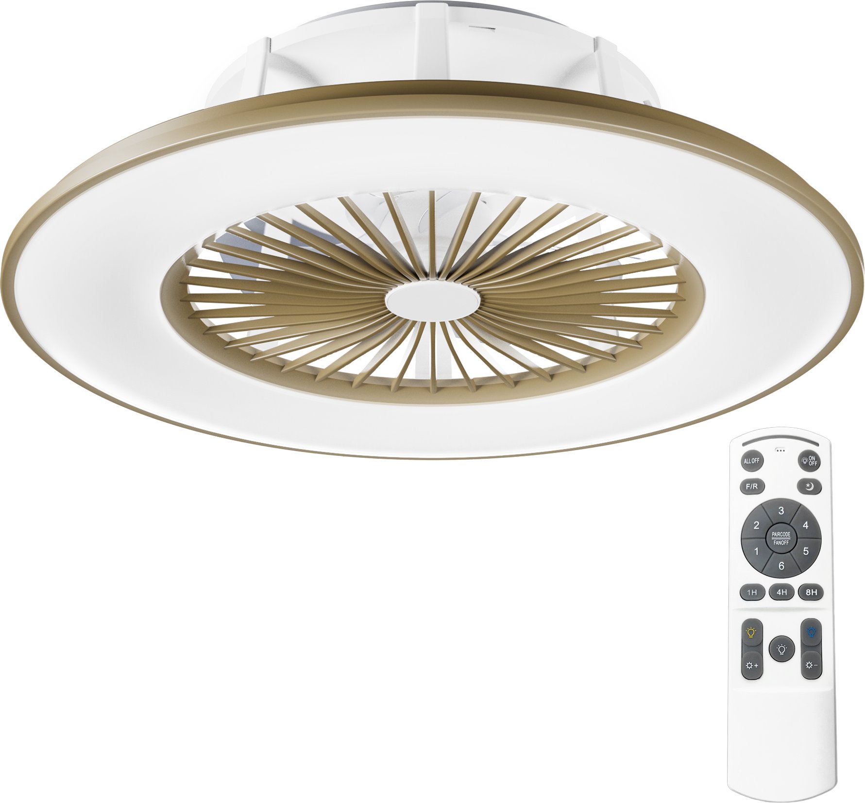 Noaton 11056CR Vega, kávová, stropní ventilátor se světlem