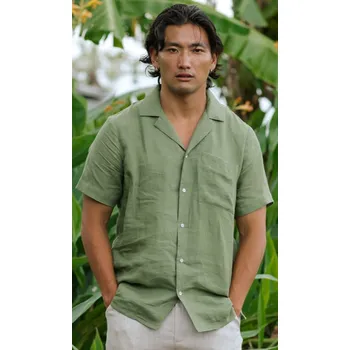 Pánská košile MagicLinen Hawi Forest Green