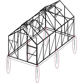 Odpadkový koš Sada 4 zemní vruty (modely 6x4, 6x6, 2500, 3800)