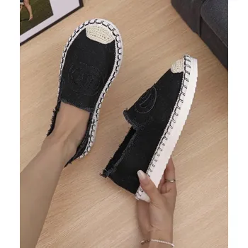 Dámské baleríny Dámské plátěné espadrilky typ 2 černé Velikost: 37