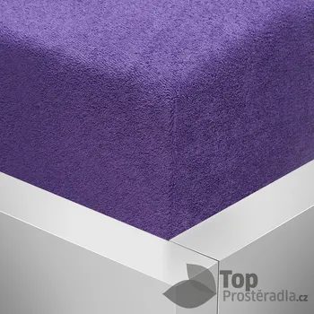 Prostěradlo Froté prostěradlo 180x200 Luxus - Tmavě fialová