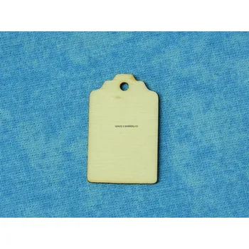 Překližka Výřezy z překližky, C137/2, CEDULKA VISAČKA-malá, 3,6x2,3cm, 1ks