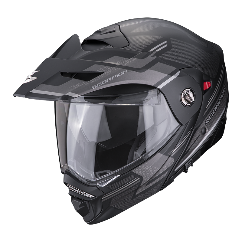 Moto přilba SCORPION ADX-2 CARRERA matná černo/stříbrná S