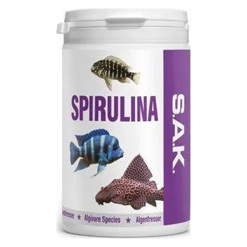 Krmivo pro rybičky S.A.K. Spirulina 185 g (1000 ml) vločky