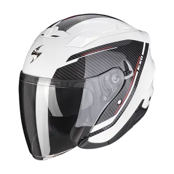 Helma na motorku Moto přilba SCORPION EXO-230 FENIX perleťová bílo/černá M