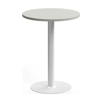 Barový stolek Barový stůl VERTICUS, Ø700x900 mm, světle šedá/bílá