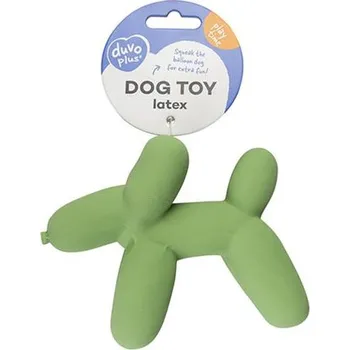 Hračka pro psa Hračka DUVO+ latexový balón husky, pískajúci, zelený 14x5,5x10,5 cm
