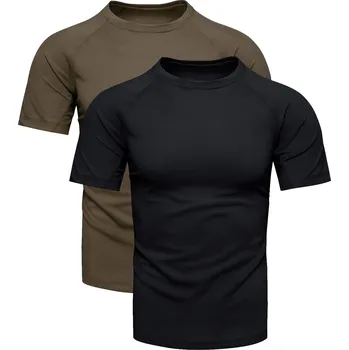 Pánské tričko Recea Pánská sada triček Gjinali khaki-černá L