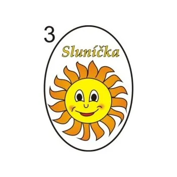 Informační tabulka Samolepky OZNAČENÍ TŘÍD - Sluníčka č.3 8501-41
