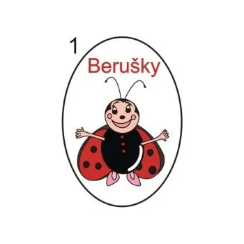Informační tabulka Samolepky OZNAČENÍ TŘÍD - Berušky č.1 8501-01