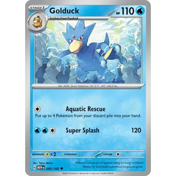 Sběratelská karetní hra Golduck MEW 055/165 - reverse holo