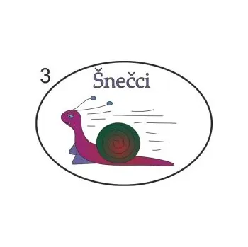 Informační tabulka Samolepky OZNAČENÍ TŘÍD - Šnečci č.3 8504-15