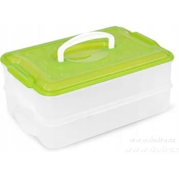 Dóza na potraviny DEDRA 2 PATROVÝ XXL BUCHTONOŠ, box na potraviny, 2x 3500 ml