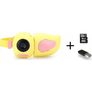 Digitální kompakt Digitální fotoaparát KAMERA A DIGITÁLNÍ FOTOAPARÁT PRO DĚTI A100 žlutý