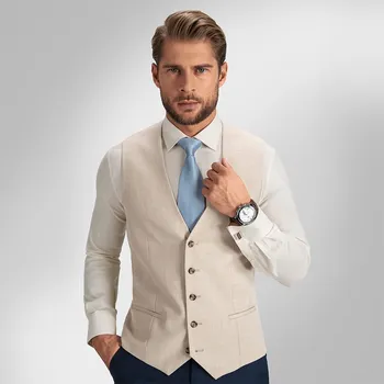 Pánské oblečení Pánská vesta BANDI, model TAILORED TUSCINI Sabbia