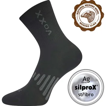 Pánské ponožky VOXX Ponožky slabé z merino POWRIX s ionty stříbra ČERNÉ 39-42 119320