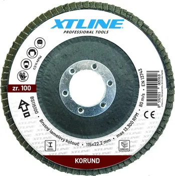 Brusný kotouč XTLINE Brusný kotouč lamelový 125 x 22,2 mm korund