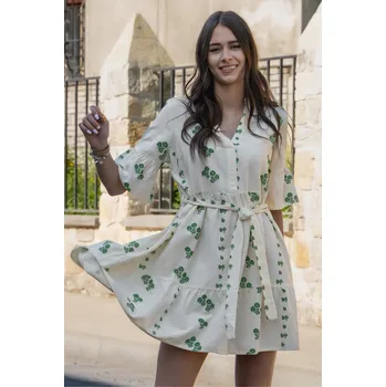 Dámské šaty Vero Moda dámské šaty Pamela se vzorem smetanové Velikost: XL