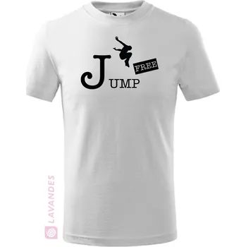 Jump, dětské, bílá, 110 (Dětské tričko na parkour)