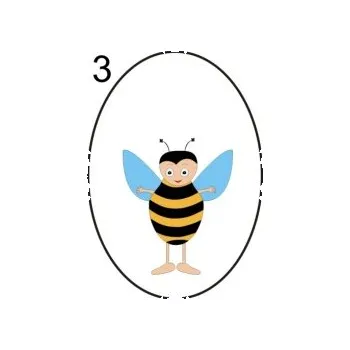 Informační tabulka Samolepky OZNAČENÍ TŘÍD - Včelky č.3 8501-21