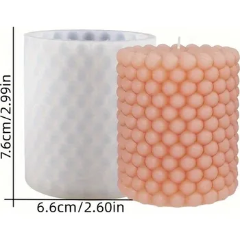 Forma na odlévání Silikonová forma na svíčky bublinková 3D | silikonová forma, forma na svíčky - A