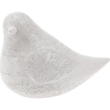 H&L Dekorace Ptáček 14x7x11cm, bílý