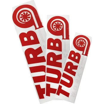 Brzdová hadice NÁLEPKA TURBOWORKS ČERVENO-BÍLÁ 50CM