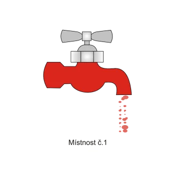 Informační tabulka Samolepky OZNAČENÍ TŘÍD - Místnost č.1 8503-86