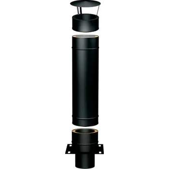 Komín Komínový nástavec černý bez odvětrání 180mm/1,5m