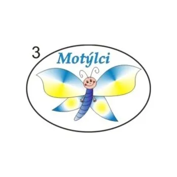 Informační tabulka Samolepky OZNAČENÍ TŘÍD - Motýlci č.3 8502-28