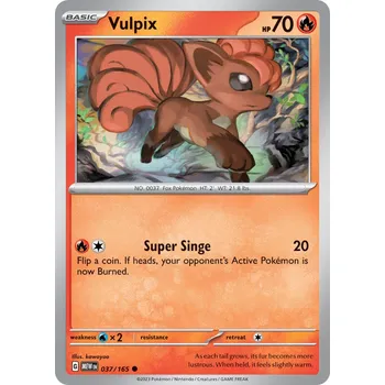 Sběratelská karetní hra Vulpix MEW 037/165 - reverse holo