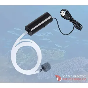 Mini akvarijní vzduchovací motorek USB 5V (Whisper Quiet Mini)