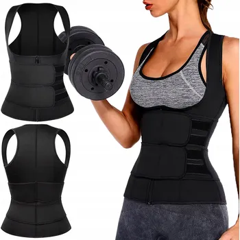 Moto oblečení NEOPRENOVÁ VESTA FITNESS DÁMSKÁ ZEŠTÍHLUJÍCÍ SPORTOVNÍ TRÉNINKOVÁ XL