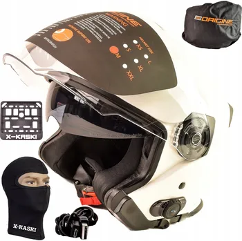 Helma na motorku Otevřená helma s interkomem Origine Palio 2.0 White