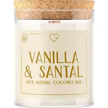 Svíčka Goodie Svíčka s dřevěným praskajícím knotem - Vanilla & Santal 160 g