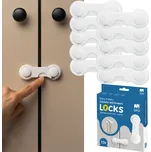 SIPO Dětské pojistky na skříňky a šuplíky zaklapávací 10 ks