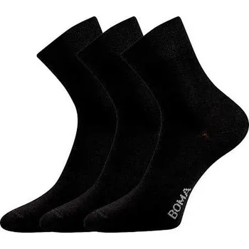Pánské ponožky BOMA Ponožky slabé ZAZR jednobarevné ČERNÉ (3 páry) 39-42 112862