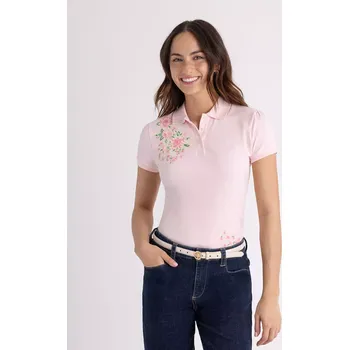 Dámské tričko U.S.Polo Assn. dámské polo tričko BLOSSOM růžové XL