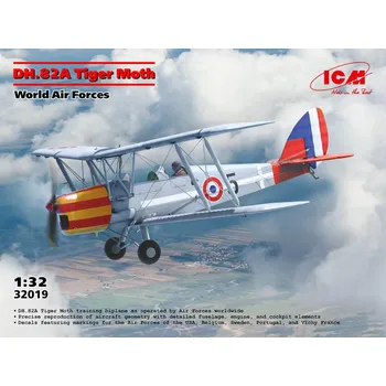 Plastikový model 1/32 DH.82A Tiger Moth of the World AF (5x camo)