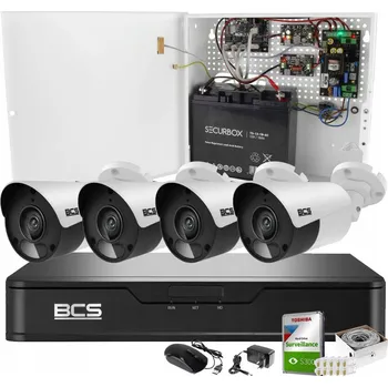 IP kamera Sada IP monitoringu 4x BCS-P-TIP14FSR5 4Mpx s nouzovým napájením