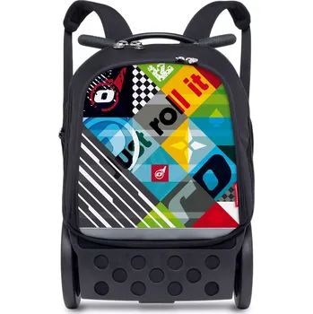 Školní batoh Školní a cestovní batoh na kolečkách Nikidom Roller UP XL Reef (27 l), Černý