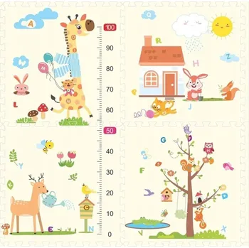 PĚNOVÉ PUZZLE EVA metrika 4 ks EM2001